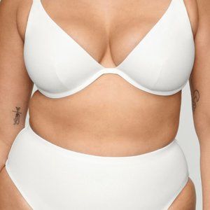 CUUP white bikini swimsuit (top and bottom incl), NWT